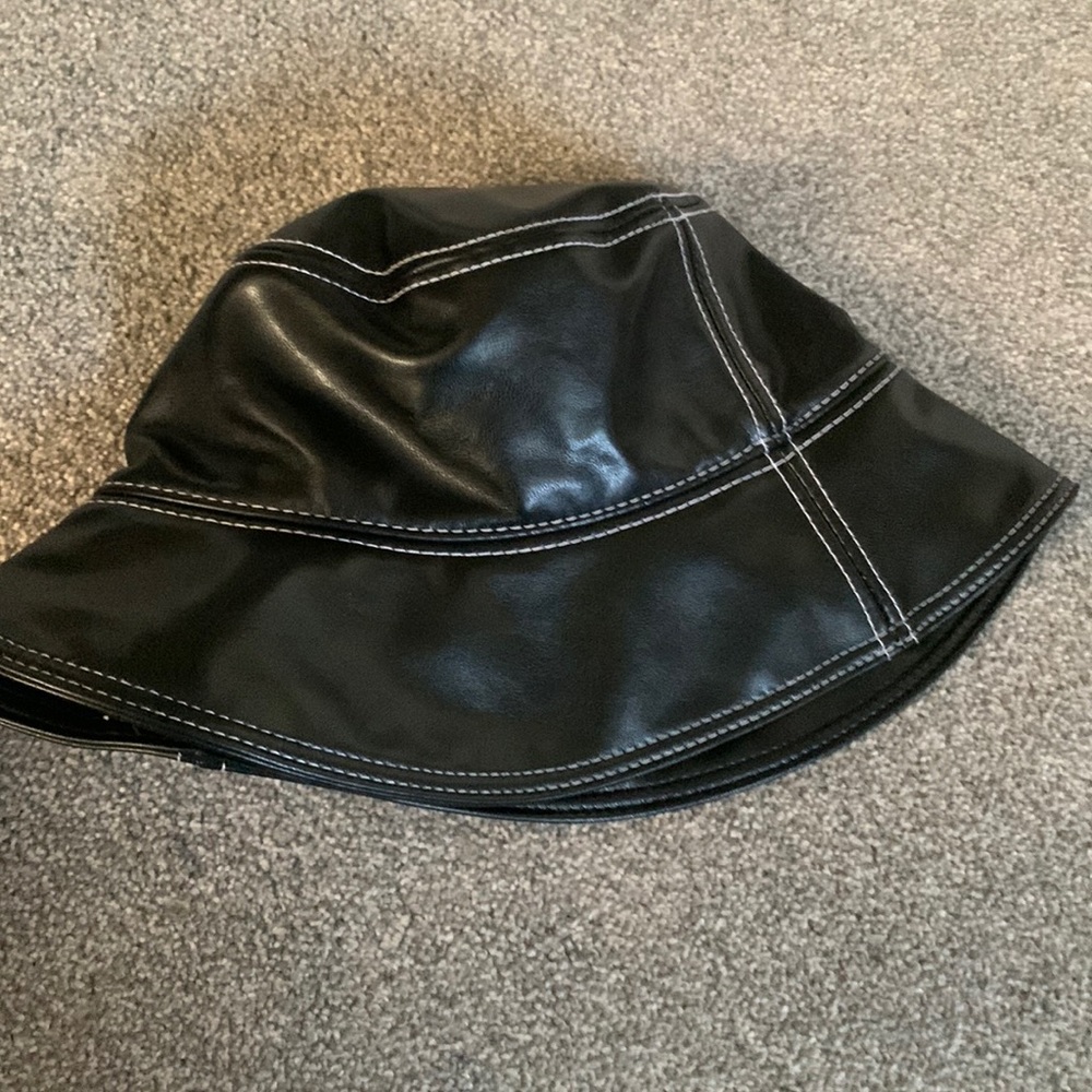 leather bucket hat
